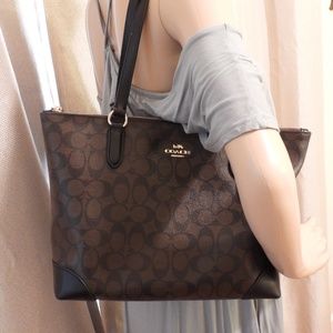 Coach Shoulder Bag - Brown on Brown